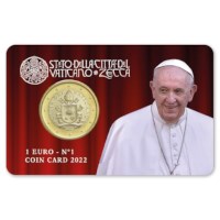 Vaticaan 1 Euro 2022 BU Coincard