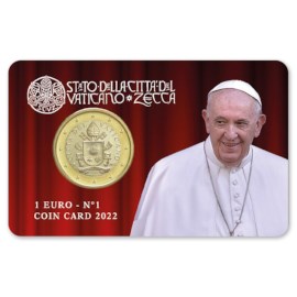 Vaticaan 1 Euro 2022 BU Coincard