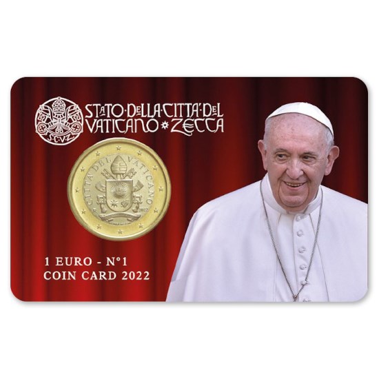 Vatican 1 euro 2022 BU Coincard
