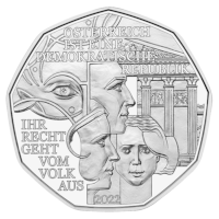 Oostenrijk 5 Euro "Democratie" 2022 Zilver BU
