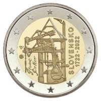 Slowakije 2 Euro "Stoommachine" 2022 Proof
