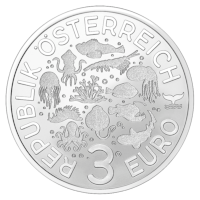 Autriche 3 euros « Octopus » 2022