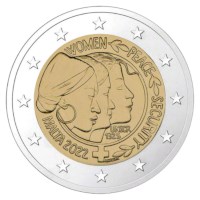 Malte 2 euros « Femmes, Paix et Sécurité » 2022 Coincard
