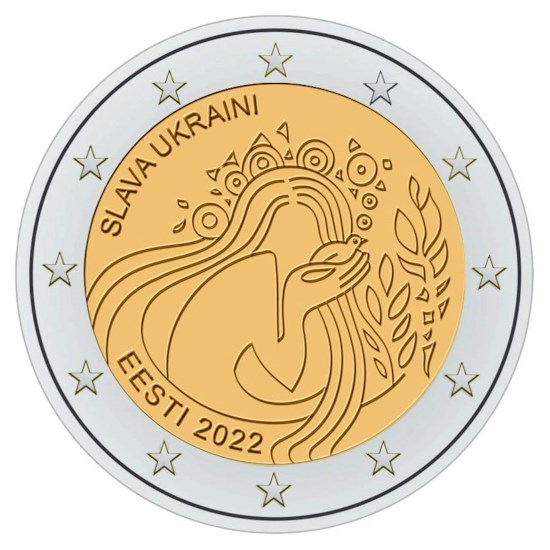 Estland 2 Euro "Oekraïne" 2022
