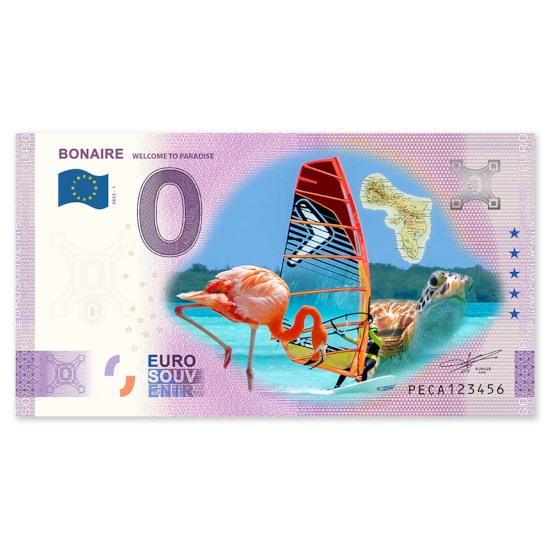 0 Euro Biljet "Bonaire" - kleur