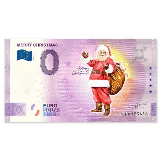 0 Euro Biljet "Kerst 2022" - kleur