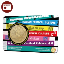 Pièce de 2,5 euros Belgique 2023 « Culture Belge des festivals » BU dans une coincard NL