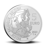 België 5 euromunt 2023 ‘85 jaar Robbedoes & Kwabbernoot’ kleur BU in coincard 
