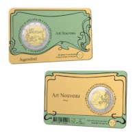 2 euromunt België 2023 ‘Art Nouveau’ BU in coincard FR