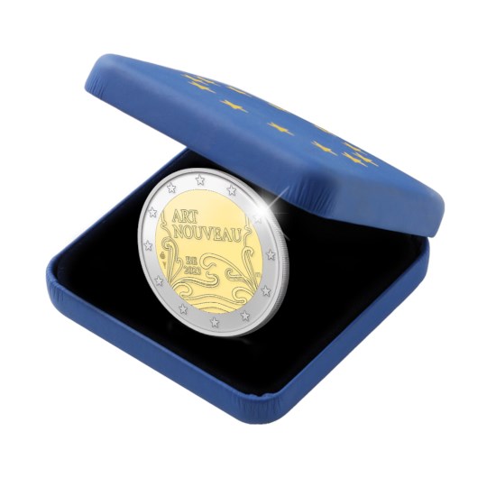 Belgium 2 Euro Coin 2023 “Art Nouveau” Proof in Case