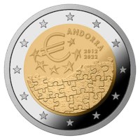 Andorra 2 Euro "10 Jaar Euro" 2022