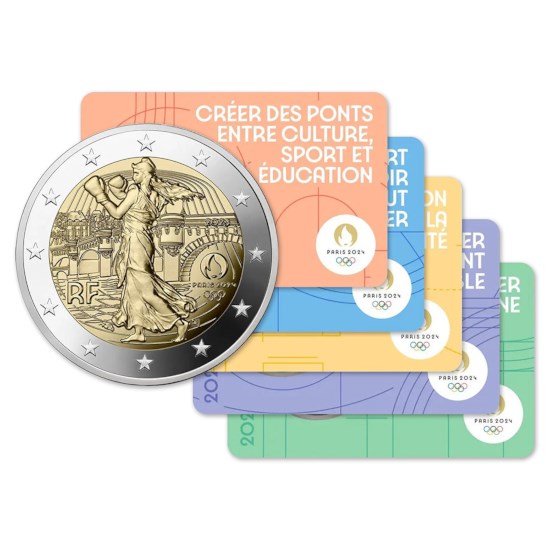 France 2 euros « Jeux Olympiques » 2023 Coincard