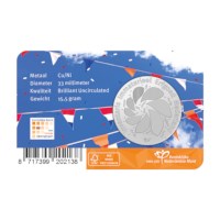 10 jaar Koningsdag penning in coincard