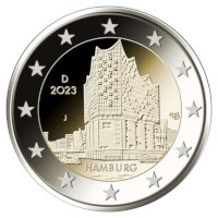 Duitsland 2 Euro Proof Set "Hamburg" 2023