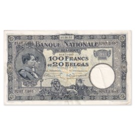 100 Francs - 20 Belgas 1927-1932 TTB+