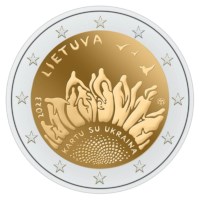 Lithuania 2 Euro "Ukraine" 2023 UNC