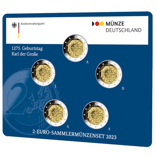Allemagne 2 euros set « Charlemagne » 2023 BU