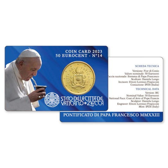 Vatican 50 cents 2023 BU Coincard