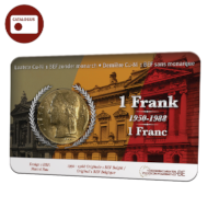 Munt 1 Frank Belgie 1950-1988 in coincard NL