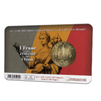 Pièce de 1 Frank Belgique 1950-1988 dans une coincard NL