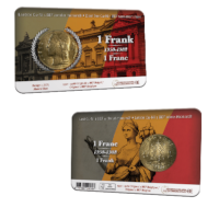 Belgie Munt 1 Frank Belgie 1950-1988 in coincard NL