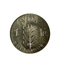 Belgie Munt 1 Franc Belgique 1950-1988 in coincard FR