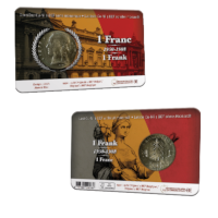Belgie Munt 1 Franc Belgique 1950-1988 in coincard FR