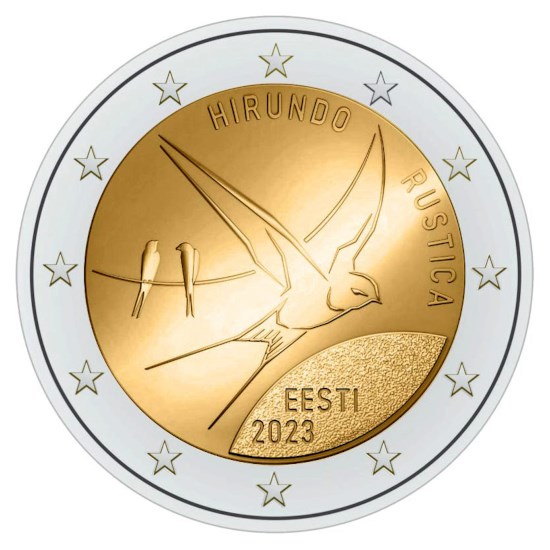 Estonie 2 euros « Hirondelle » 2023