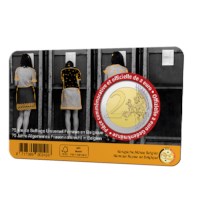 Pièce de 2 euros Belgique 2023 «75 ans Suffrage Universel Féminin » BU dans une coincard NL