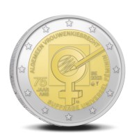 Pièce de 2 euros Belgique 2023 «75 ans Suffrage Universel Féminin » BU dans une coincard NL