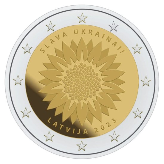Lettonie 2 euros « Ukraine » 2023
