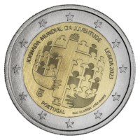Portugal 2 Euro "World Youth Day" 2023 UNC