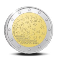 Belgium 2 Euro Coin 2024 “EU presidency ” Proof in Case