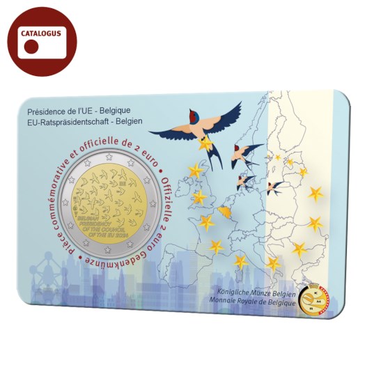 België 2 euromunt 2024 ‘EU Voorzitterschap’ BU in coincard FR