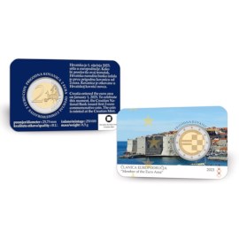 Kroatië 2 Euro "Eurozone" 2023 BU Coincard