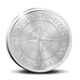 België 10 euromunt ’75 jaar NAVO’ Zilver Proof in étui