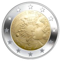Malte 2 euros "Copernic" 2023 BU Coincard