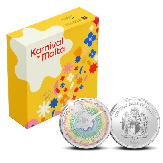 Malta 10 euro 2024 ‘Malta Carnaval’ Zilver Prooflike 