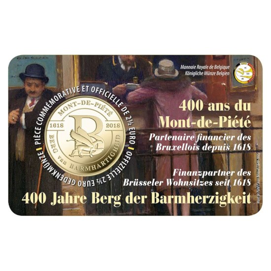 Belgique 2,5 euros  « Mont-de-Piété » 2018 Coincard FR