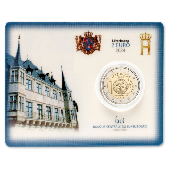 Luxemburg 2 Euro "Frank" 2024 BU Coincard