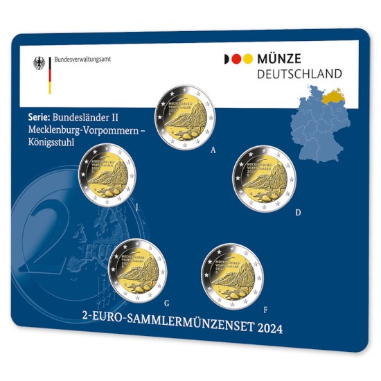 Germany 2 Euro Set "Mecklenburg-Vorpommern" 2024 BU