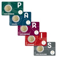 France 5 x 2 euros « Jeux Olympiques » 2024 Coincard Set