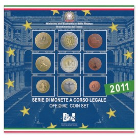 Italië BU Set 2011 + 2 Euro "Republiek"