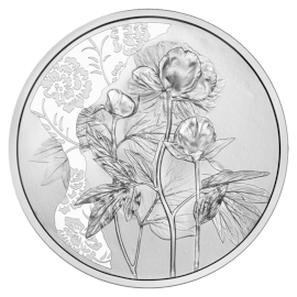 Oostenrijk 10 Euro "Pioenroos" 2024 Zilver BU