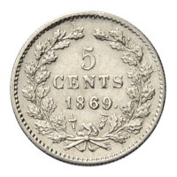 5 Cent 1869 Willem III ZFr+