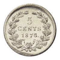 5 Cent 1876 Willem III Pr+