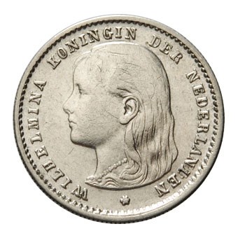 10 Cent 1896 Wilhelmina ZFr