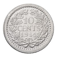 10 Cent 1914 Wilhelmina Pr