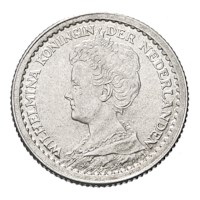10 cent 1917 Wilhelmina Pr+ 