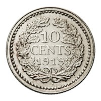 10 Cent 1919 Wilhelmina Pr-